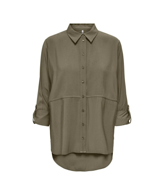 Camisa Only Jdyolli  Long Noos Walnut Mulher