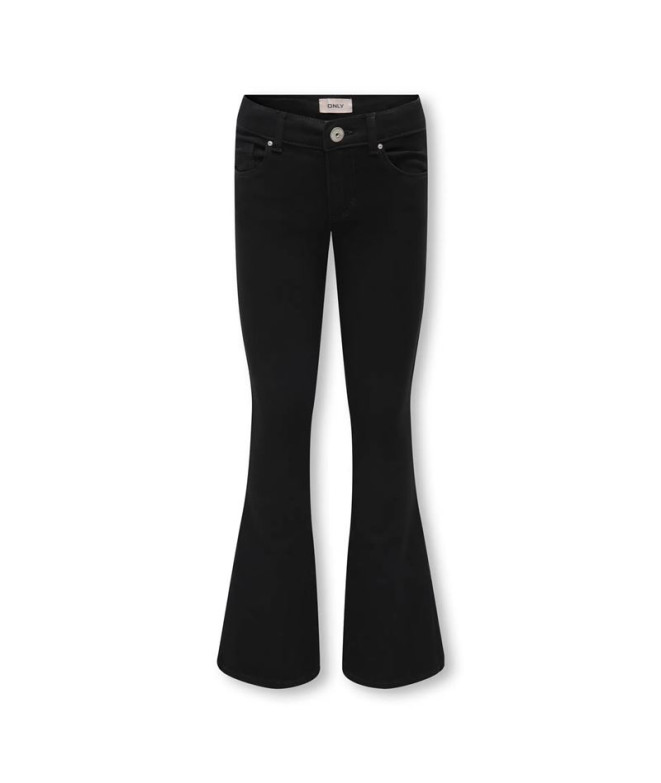 Calça Only Kogroyal Life Reg Flared Pim600 Noos Infantil Preto Denim