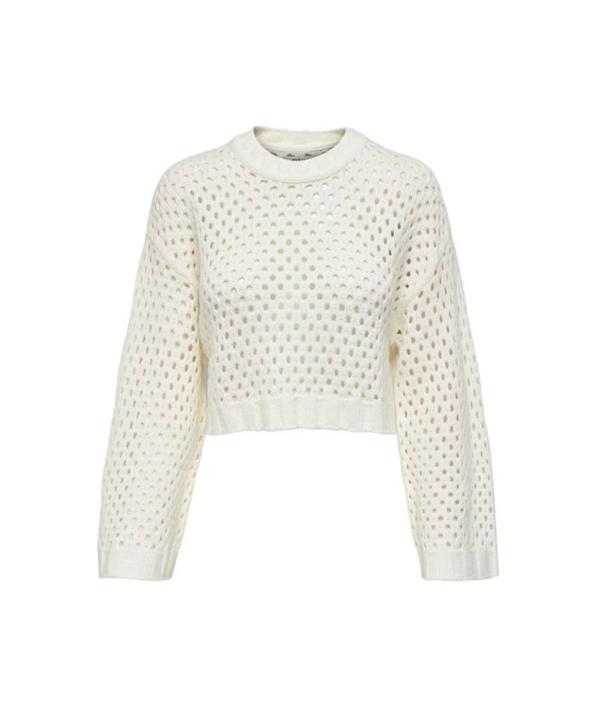 Sudadera Only Onlsmilla Short  Knt Noos Marshmallow Mujer