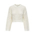 Sudadera Only Onlsmilla Short  Knt Noos Marshmallow Mujer