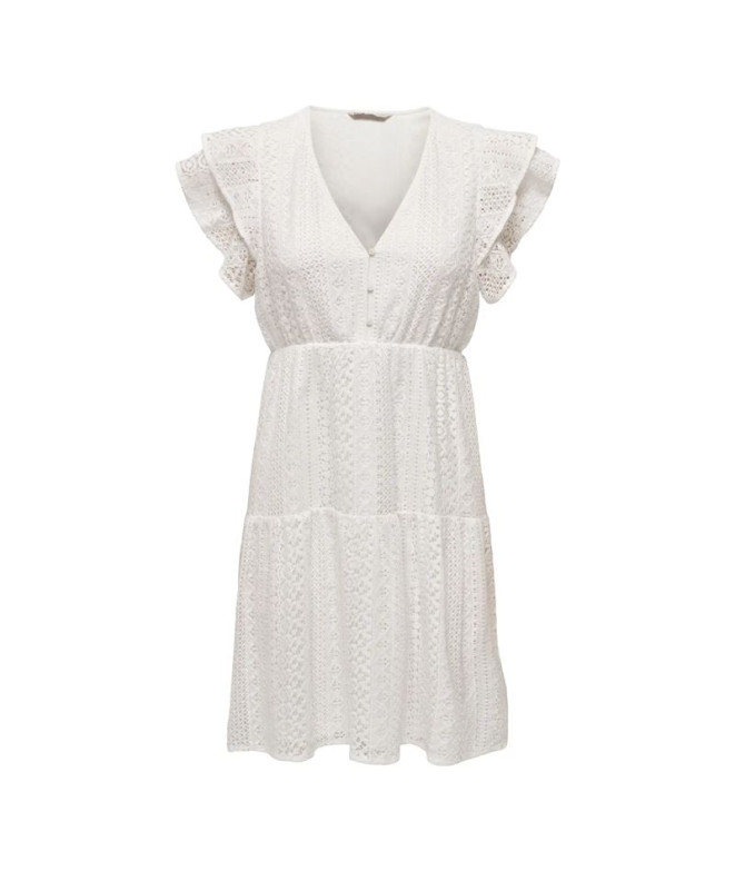 Vestido Only Onlhelena Lace Capsl Noos Cloud Dancer Mulher