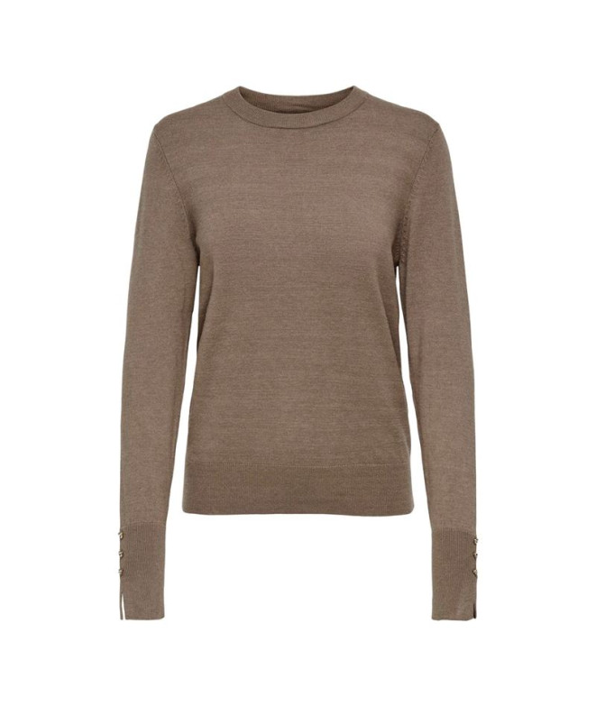 Sudadera Only Jdymalou  On Button Knt Noos Walnut Detail:Melang Mujer