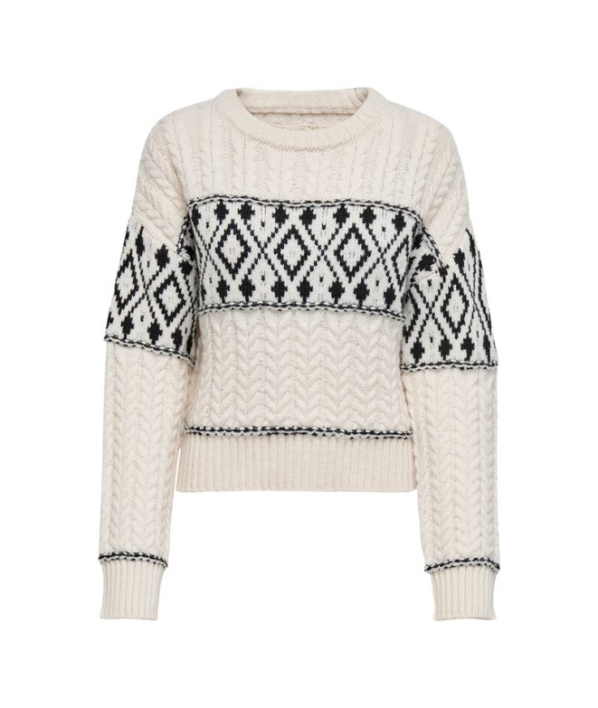 Moletom Only Onlmarent Knt Noos Cloud Dancer Detalhe: Mulher