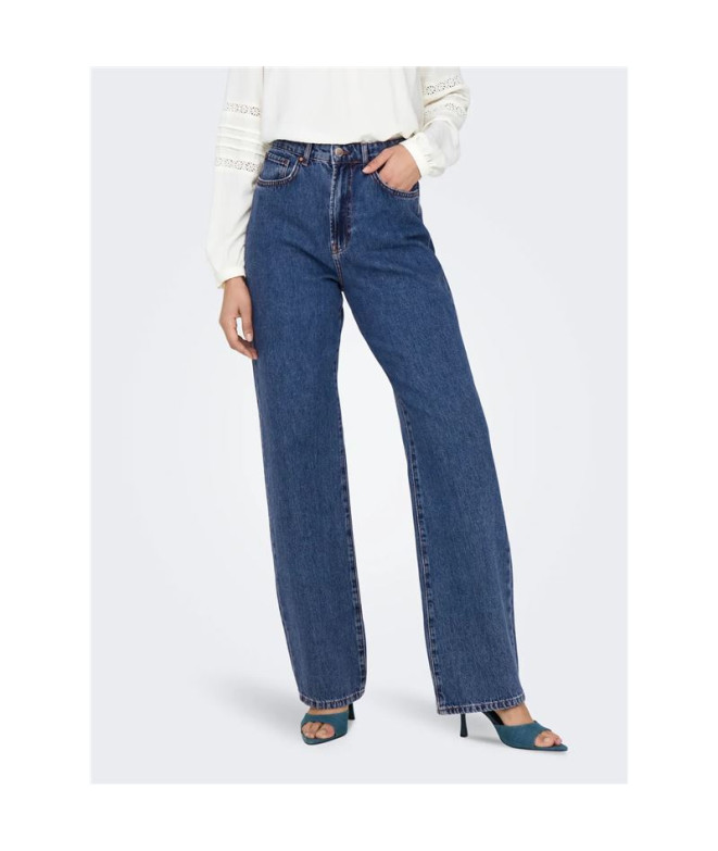 Pantalón Only Onlsilje Ex Hw Str Wide Dot729...