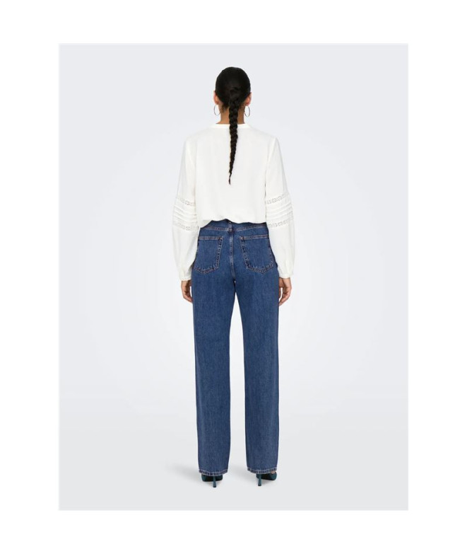 Pantalón Only Onlsilje Ex Hw Str Wide Dot729...