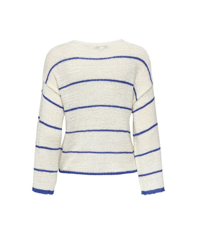 Camiseta Only Onlgeena  Stripe O-Neck Knt Cloud...