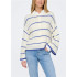 Camiseta Only Onlgeena  Stripe O-Neck Knt Cloud Dancer Stripes Mujer