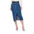 Saia Only Onlsiri Frente Fenda Dnm Gua Noos Azul Médio Denim Mulher