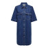 Robe Only Onlbelle S/S Button Dnm Gua Noos Dark Blue Denim Femme