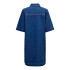 Vestido Only Onlbelle S/S Button Dnm Gua Noos Dark Blue Denim Mulher