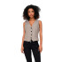 Casaco Only Onllinda S/L Mel Fit Waistcoat Tlr Noos Fungi Detail:Melange Mulher