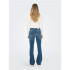 Calça Only Onlblush Mid Flared Dnm Dot741 Noos Mulher Denim Azul Médio