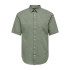 Camisa Only & Sons Onscaiden Life Ss Solid Linen Noos Swamp Hombre