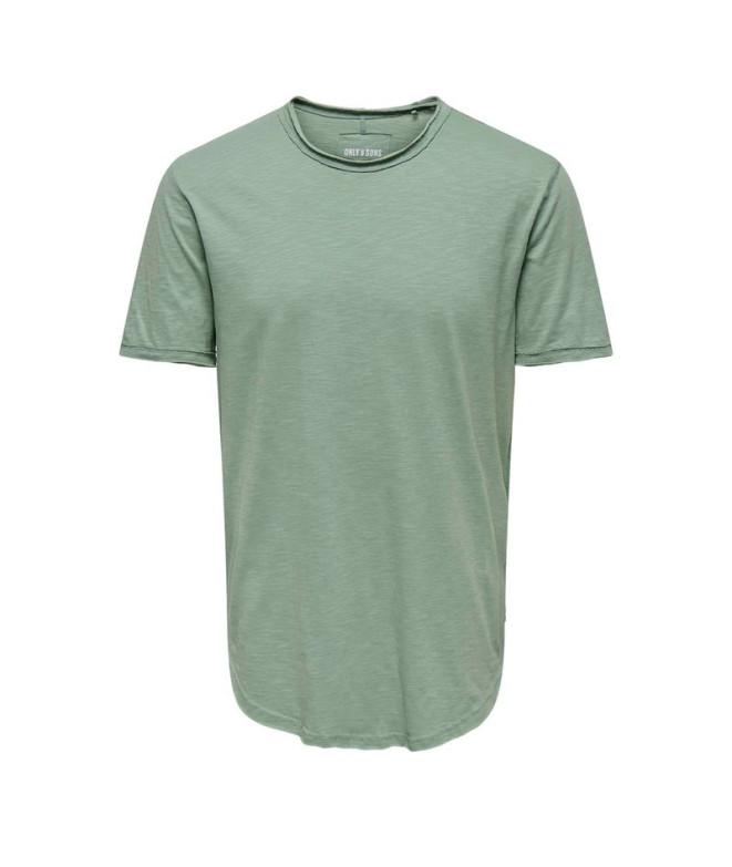 Camiseta Only & Sons Onsbenne Longy Ss Nf 7822 Noos Iceberg Green Hombre