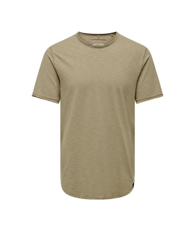 Camiseta Only & Sons Onsbenne Longy Ss Nf 7822 Noos Chinchilla Hombre
