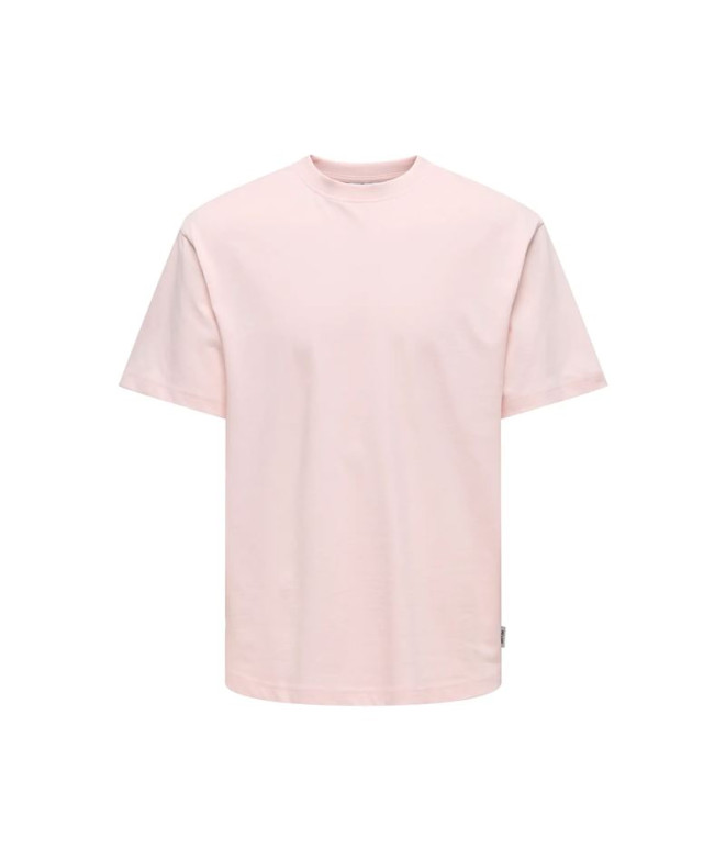 Camiseta Only & Sons Onsfred Life Rlx Ss Noos Barely Pink Hombre