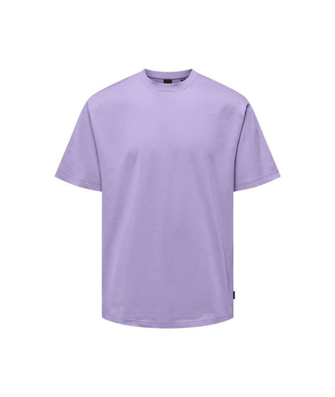 Camiseta Only & Sons Onsfred Life Rlx Ss Noos Lavender Hombre