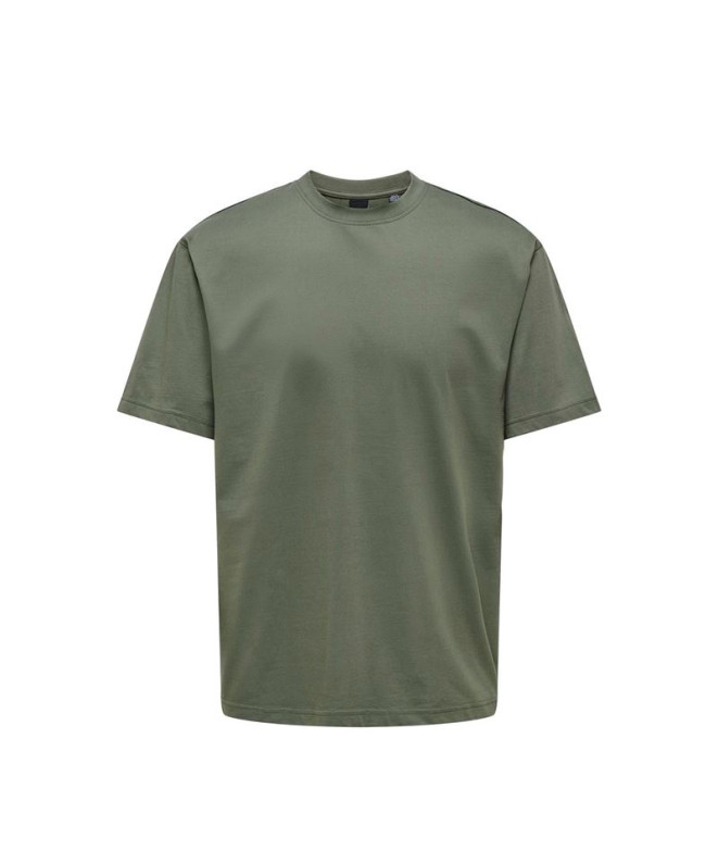 Camiseta Only & Sons Onsfred Life Rlx Ss Noos Castor Gray Hombre