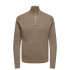 Camiseta Only & Sons Onsphil Reg 12 Struc Half Zip Knit Noos Desert Taupe Hombre