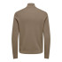 T-shirt Only & Sons Onsphil Reg 12 Struc Half Zip Knit Noos Desert Taupe Homme
