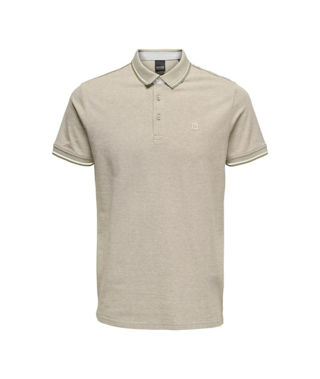 Camiseta Only & Sons Onsfletcher Life Slim Ss Polo Chinchilla Pattern:C Hombre