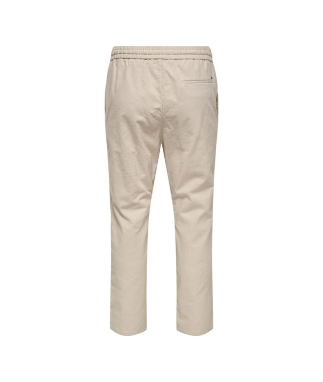 Calça Only & Sons Onslinus Crop 0007 Cot Lin...