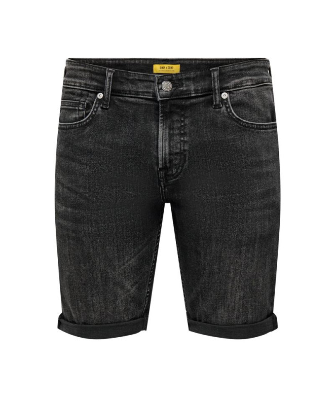 Pantalón Only & Sons Onsply Wb 5192 Tai Dnm Noos Washed Black Hombre