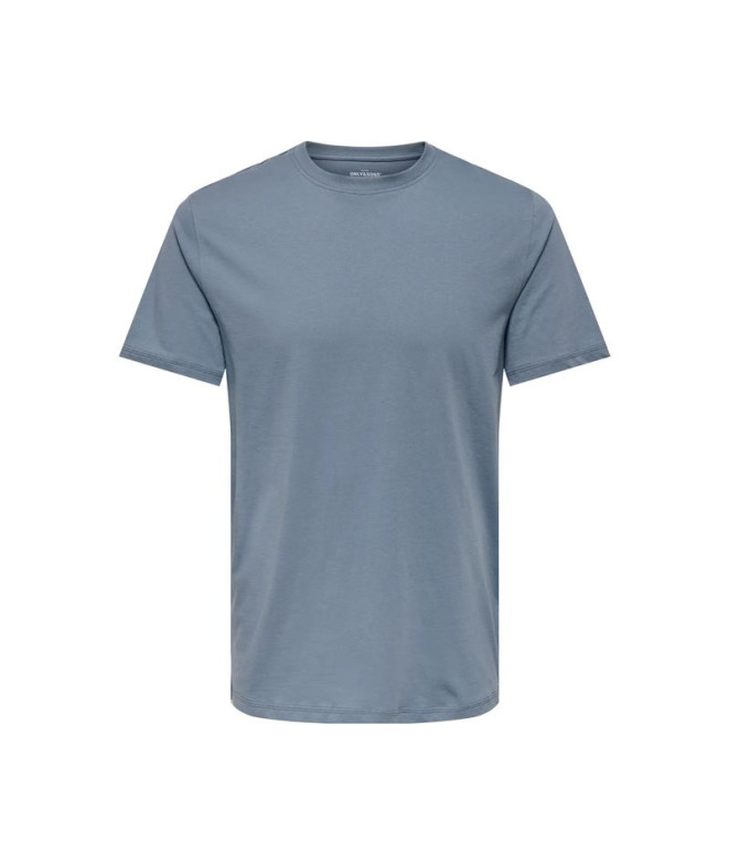 Camiseta Only & Sons Onsmax Life Ss Stitch Noos Flint Stone Hombre