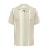 Camisa Only & Sons Onscaiden Life Stripe Linen Resort Noos Vintage Khaki Hombre