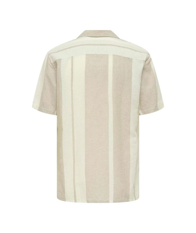 Camisa Only & Sons Onscaiden Life Stripe Linen...