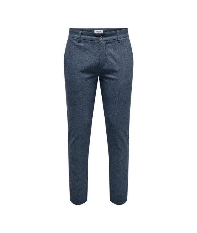 Calça Only & Sons Onsmark Pete Slim Dobby 0058 Noos Homem Bering Sea