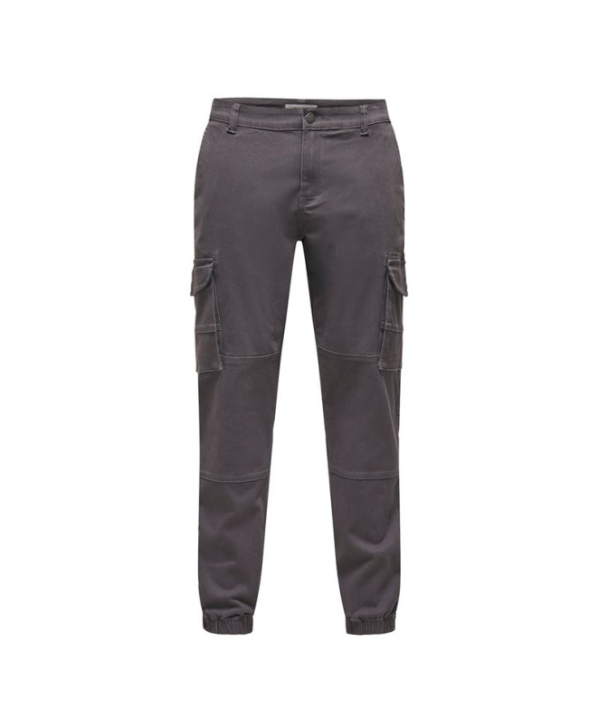 Pantalón Only & Sons Onscarter Life Cargo Cuff 0013 Noos Grey Pinstripe Hombre