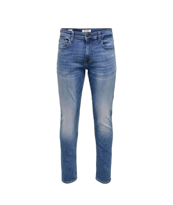 Pantalón Only & Sons Onsloom Slim Jax Mb 9137 Dia Dnm Medium Blue Denim Hombre