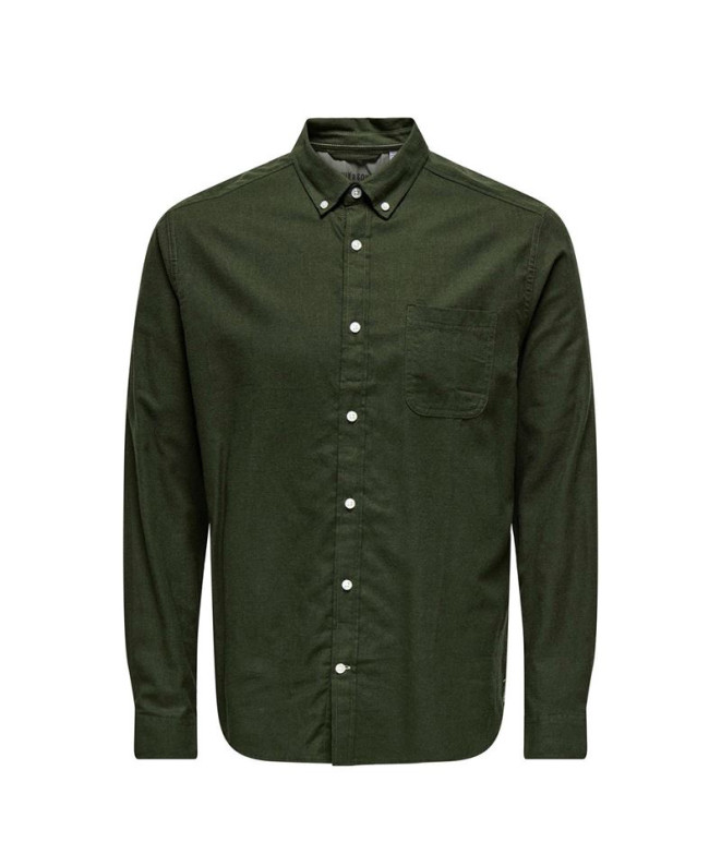 Camisa Only & Sons Onsroad Life Reg Melange Ls Noos Rosin Hombre