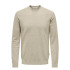 Camiseta Only & Sons Onsloui Reg 12 Mel Crew Knit Oatmeal :Melan Hombre