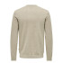 Camiseta Only & Sons Onsloui Reg 12 Mel Crew Knit Oatmeal :Melan Hombre
