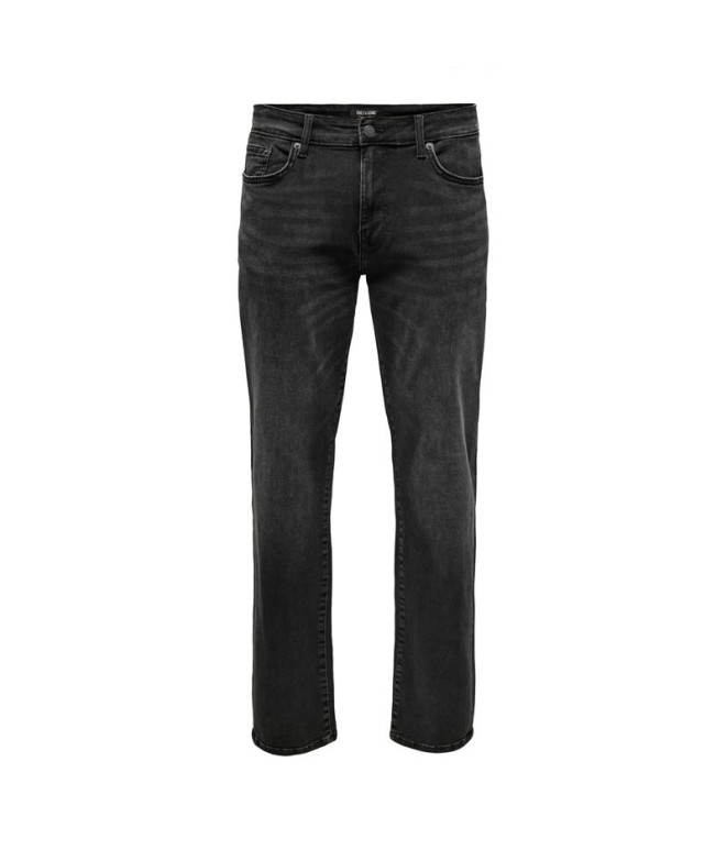 Calça Only & Sons Onsweft Regular Wb 0021 Tai Dnm Noos Homem Washed Preto