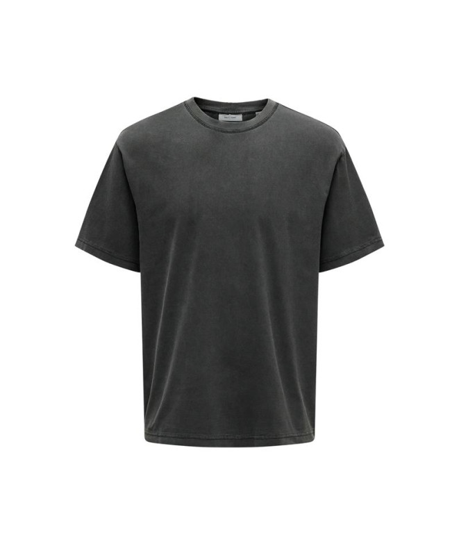 Camiseta Only & Sons Onsdistress Rlx Ss Noos Black Hombre