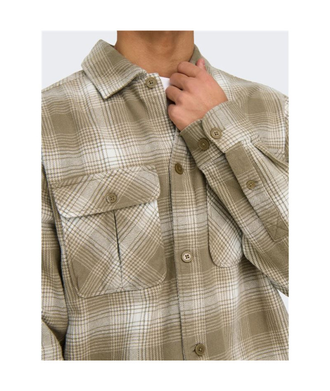 Camisa Only & Sons Onscedric Life Check Over...