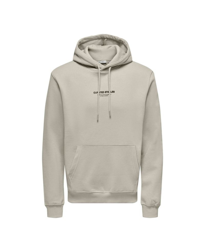 Sudadera Only & Sons Onscurated Reg ie Noos Silver Lining Hombre