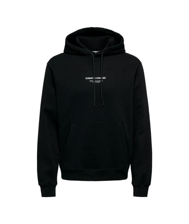 Sudadera Only & Sons Onscurated Reg ie Noos Black Hombre