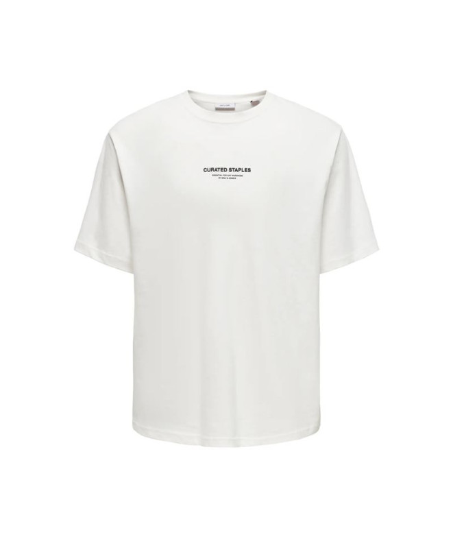Camiseta Only & Sons Onscurated Rlx Print Ss Noos Cloud Dancer Hombre