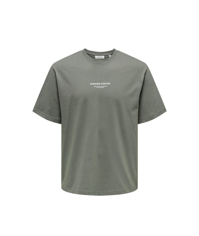 Camiseta Only & Sons Onscurated Rlx Print Ss Noos Castor Gray Hombre