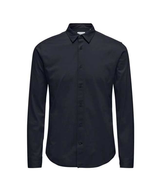 Camisa Only & Sons Onsrobin B/U Ls Stretch Noos Frml Dark Navy Hombre