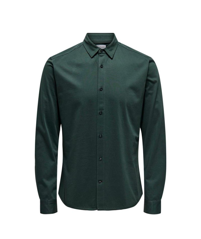 Camisa Only & Sons Onsrobin B/U Ls Stretch Noos Frml Darkest Spruce Hombre