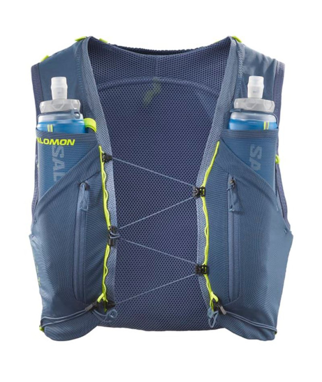 Chaleco de Running Salomon Adv Skin 12 With Flasks Bering Sea/Flint