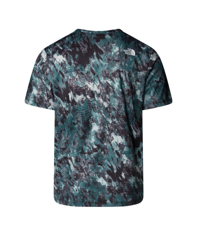 T-shirt The north Face 24/7 Reg Aop Green Homme