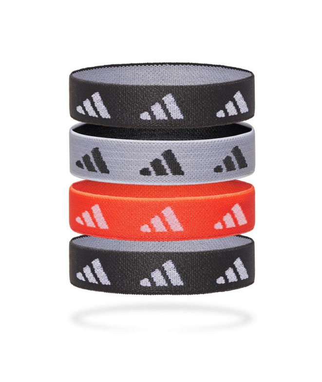 Coletores adidas Hair Ties - Preto/Branco/Vermelho (Pack 4)