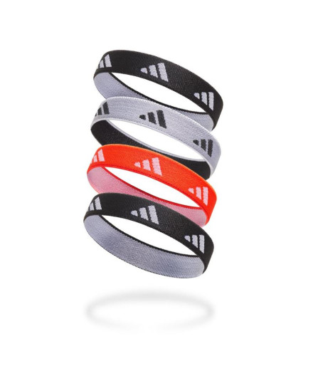 Coletores adidas Hair Ties - Preto/Branco/Vermelho (Pack 4) 2