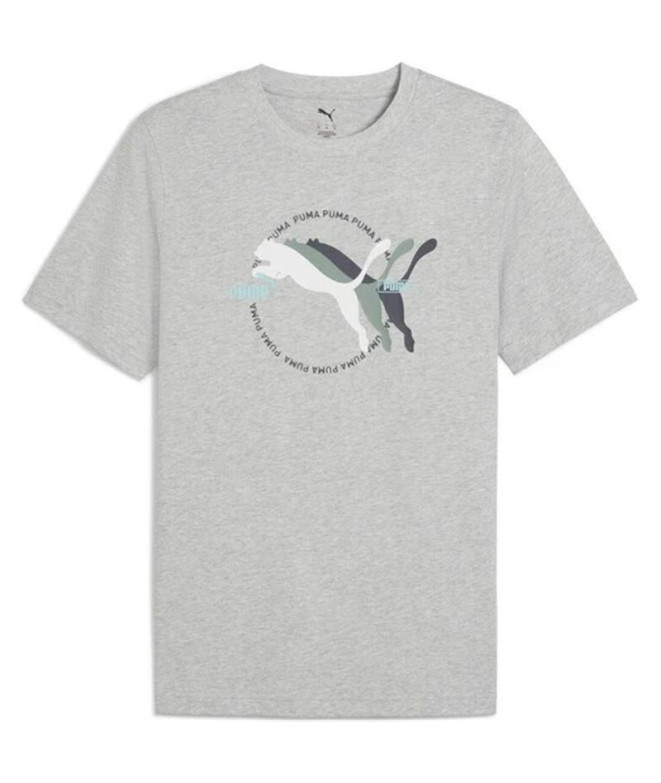 Camiseta Puma Graphics Multiple Ca,Light Gray Hea Hombre